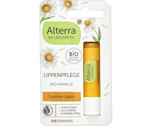 Alterra Baume à lèvres « Camomille bio » - Pour lèvres délicates, souples et délicates - Avec huile d'olive bio - Cosmétique naturel certifié