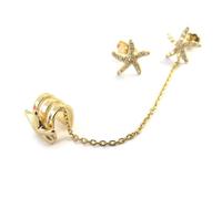 Altesse [M6027] - Boucle bague oreille plaqué or ""Etoile des Mers"" doré