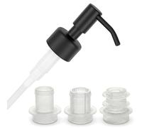 ALTGLAS Pompe pour Distributeur de Savon Liquide 'Budapest' - Rechange en Acier INOX, Upcycling avec Set de 3 Bagues d'Étanchéité pour Bouteilles de 18-23 mm (Noir)
