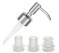 ALTGLAS Pompe pour Distributeur de Savon Liquide 'Budapest' - Rechange en Acier INOX, Upcycling avec Set de 3 Bagues d'Étanchéité pour Bouteilles de 18-23 mm (Chrome Argenté)