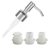 ALTGLAS Pompe pour Distributeur de Savon Liquide 'Budapest' - Rechange en Acier INOX, Upcycling avec Set de 3 Bagues d'Étanchéité pour Bouteilles de 18-23 mm (Chrome Argenté)