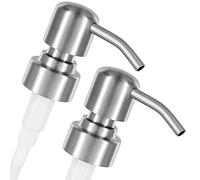 ALTGLAS Pompe pour Distributeur de Savon Liquide 'Zagreb' - 2 Pièces de Pomps de Rechange ou pour Upcycling en Acier INOX avec Filetage de 28 mm (Argent Brossé)