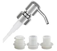 ALTGLAS Pompe pour Distributeur de Savon Liquide 'Zagreb' - Rechange en Acier INOX, Upcycling avec Set de 3 Bagues d'Étanchéité pour Bouteilles de 18-23 mm (Chrome Argenté)