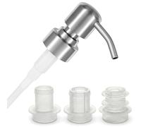 ALTGLAS Pompe pour Distributeur de Savon Liquide 'Zagreb' - Rechange en Acier INOX, Upcycling avec Set de 3 Bagues d'Étanchéité pour Bouteilles de 18-23 mm (Argent Brossé)