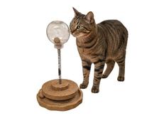 Althea Living Jouet interactif pour chats, puzzle alimentaire pour chats, fabriqué en liège naturel