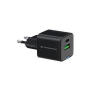 Conceptronic Chargeur ALTHEA15B – Charge rapide 20W PD GaN 2 ports (USB‑C + USB‑A) – Noir