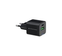 Conceptronic Chargeur ALTHEA15B – Charge rapide 20W PD GaN 2 ports (USB‑C + USB‑A) – Noir