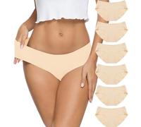 ALTHEANRAY sous-vêtements pour Femmes Coton Culottes sans Coutures Hipster Bikini Pack de 6（FR-EU3028L-Skin）