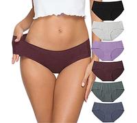 ALTHEANRAY sous-vêtements pour Femmes Coton Culottes sans Coutures Hipster Bikini Pack de 6(FR-EU3028XL-B/LP)