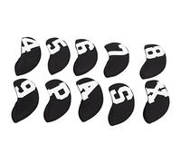 Althwuyu 10 pièces Ensemble de Couvre-tête de Club de Fer numéroté, Protecteur en néoprène Souple avec Chiffres Blancs sur Fond Noir, Accessoire de Sport pour Clubs de Fer