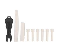 Althwuyu Folk Guitar Bridge Pin Set, Bovine Bone Nut and Saddle with 6 Slotted Pins and Removal Tool, for Acoustic Instrument Hardware Update
