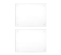 Althwuyu Lot de 2 planches à découper en acrylique avec coussinets stables, planche à découper translucide pour fruits et légumes, bien rangée pour la cuisine, le camping et le