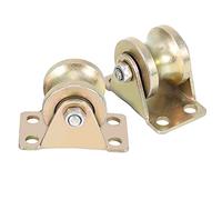 Althwuyu Lot de 2 rouleaux de portail coulissant avec rainure de type U, roue à rainure en acier de 32 mm pour systèmes de rails