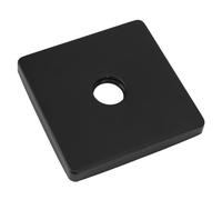 Althwuyu Plaque de couverture du bras de douche carré, bride extra grande bride en acier inoxydable, accessoire de douche de salle de bain décoratif universel (Noir)