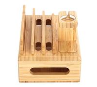 Althwuyu Support en bois pour appareil portable, tablette et montre pour bureau, boîte de rangement pour gadgets et accessoires