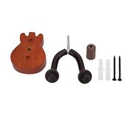 Althwuyu Support mural pour guitare, bois de hêtre marron vintage et crochet en métal pour affichage basse et ukulélé