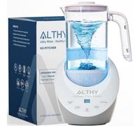 ALTHY Carafe à Hydrogénée Eau Générateur | Technologie double chambre SPE#PEM | Capacité de 1,6 L | Niveaux de pH équilibrés et Filtrée au Sulfite de Calcium | Sans BPA