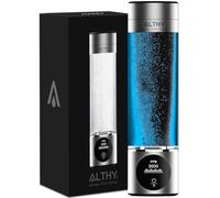 ALTHY Performance Bouteille en Hydrogénée Eau | Technologie double chambre SPE#PEM | Dispositif inhalation H2 | Écran affichage PPB