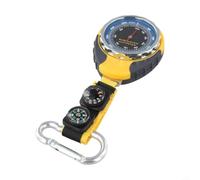 Altimètre Baromètre 4-en-1 ABS Jaune pour Randonnée | Mesure altitude absolue, prédit changements météo, idéal randonneurs, terrain varié, données vitales
