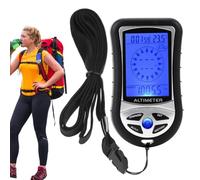 Altimètre Électronique - Baromètre Portable 8 En 1, Jauge De Température, Boussole, Appareil De Mesure Portable | Navigation Extérieure D'alpinisme De Randonnée, Écran Rétroéclairé D'horloge, Outil D'