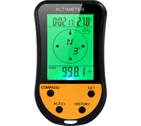Altimètre numérique électronique 8 en 1 Multifonction LCD Rétro-éclairage Mini Altimètre Baromètre Boussole Thermomètre Météo Horloge Calendrier pour l'extérieur Escalade Randonnée Pêche