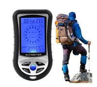 altimètre : ordinateur de poche multifonction, indicateur de température, barométrique, compteur portable, design compact | pour randonnée alpinisme trekking camping aventure en plein air