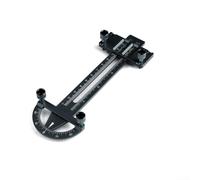 Altimètre pour voitures RC Outil de réglage précis en alliage d'aluminium avec échelle pour châssis Camber et distance de voie Bleu Noir (is Black)