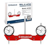 AltitudeCraft Outil précis pour système de fraisage et de tour, étalonnage de machine pour routeur CNC et mini fraiseur, indicateurs à double cadran de 0,05 cm, tige de 6,35 mm