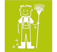 ALTIUM 3007022 - Adesivo di uomo che fa giardinaggio, colore blanc