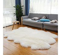 Altlue Grand Tapis Peau Mouton Veritable Grand Tapis Fourrure Naturel Peau De Bete - Blanc (Size : 6p(150 * 200cm))