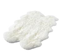 Altlue Grand Tapis Peau Mouton Veritable Tapis Fourrure Naturel Peau De Bete (Blanc) (Size : 4p(100X200cm))