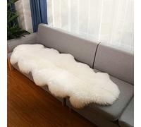 Altlue Tapis Peau Mouton Veritable Tapis Fourrure Naturel Peau De Bete (Blanc,70 * 200cm)