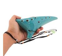 Alto C ocarina Instrument Alto En Do 12 Trous En Céramique Fumée Avec Recueil De Chansons Sangle De Cou Et Étui De Transport(B)