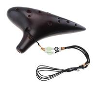 Alto C ocarina Instrument Alto En Do 12 Trous En Céramique Fumée Avec Recueil De Chansons Sangle De Cou Et Étui De Transport(A)