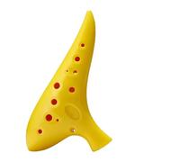Alto C ocarina Instrument Ocarina 12 Trous Dédié Aux Débutants AC Tune Résine Performance Professionnelle(Yellow)