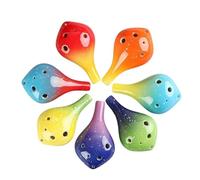 Alto C ocarina Ocarina 6 Trous Instrument De Musique Professionnel Avec Cordon(Blue star sea)