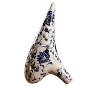 Alto C ocarina Ocarina Bleu Et Blanc Instrument À 12 Trous Sept Pièces Accord Ton Moyen Accord C Ton Aigu SCSFSG(12 hole AC tuning)