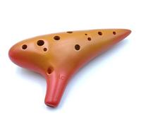 Alto C ocarina Ocarina En Céramique 12 Trous Dégradé Rouge Professionnel Clé En Do Pour Adulte Portable Musique