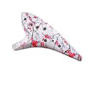 Alto C ocarina Ocarina En Résine À 12 Trous Accordage AC Grain De Bois Instrument Professionnel Pour Débutant Accordage Alto En Do(Plum Blossom)