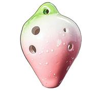 Alto C ocarina Ocarina Professionnel 12 Trous 4 Couleurs ABS Instrument De Musique Avec Sac De Rangement Et Cordon Pour Les Mélomanes(Pink-White)
