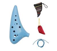 Alto C ocarina Ocarina Professionnel 12 Trous 4 Couleurs ABS Instrument De Musique Avec Sac Rangement Et Cordon Pour Les Mélomanes(Blue)