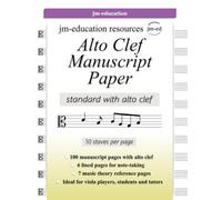 Alto Clef Manuscript Paper: standard with alto clef