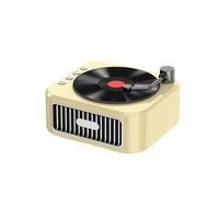 Alto-Falante Bluetooth 5.3 Retrô, Estilo Fonógrafo Do Século XVIII, Estéreo 360, Disco de Vinil Amarelo
