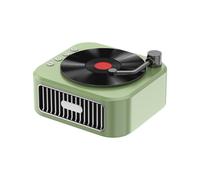 Alto-Falante Bluetooth 5.3 Retrô, Estilo Fonógrafo Do Século XVIII, Estéreo 360, Disco de Vinil Verde