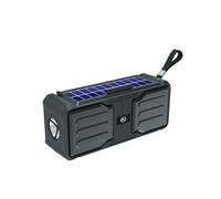 Alto-Falante Bluetooth Movido A Energia Solar, EstÃreo Sem Fio com Lanterna, Subwoofer Externo , RÃ¡dio TF/FM, Preto