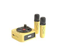 Alto-Falante Bluetooth5.3 Retrô com 2 MicrofonesAlto-Falante Estilo Fonógrafo Do Século XVIIISom Estéreo 360 Disco de Vinil B