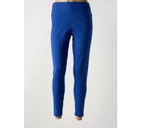 alto giro pantalons femme de couleur bleu