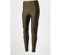 alto giro pantalons femme de couleur vert