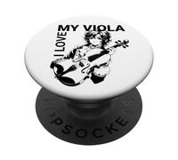 Alto I Love My Viola Anime Manga Orchestre Alto PopSockets PopGrip Adhésif