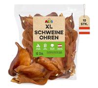Alto-Petfood - Lot de 10 Oreilles de Porc séchées XL pour Chiens | 100% d'Autriche | 100% Naturel | Qualité Premium | Articles à mâcher naturels, Snack pour Chien, Articles à mâcher